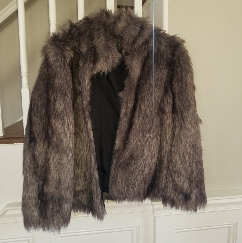 Fur coat.  Not real fur!